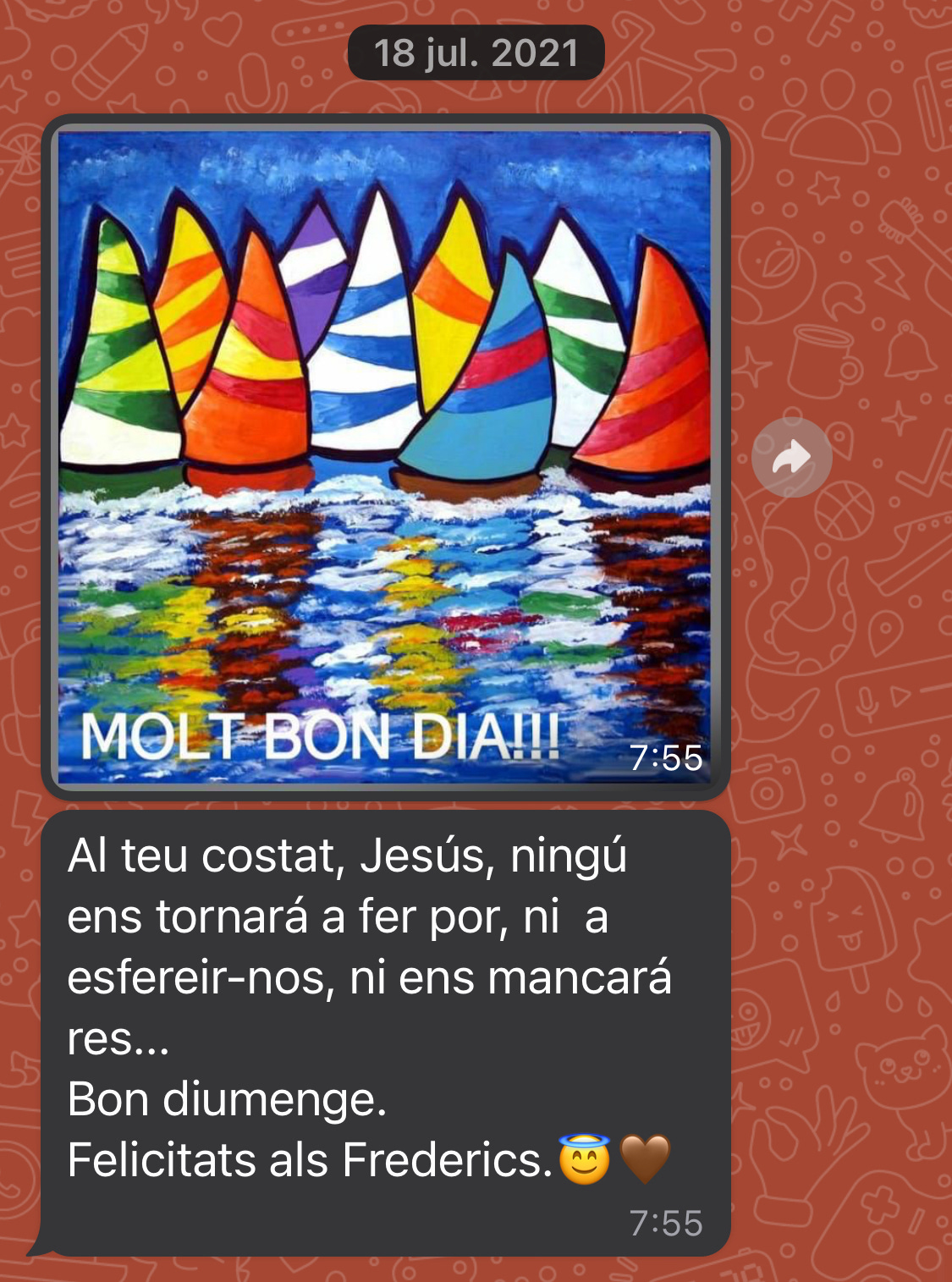 Un dels missatges del Mossèn Riu